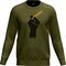 Sweater oliv schwarze Faust