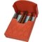 Nappa orange, Futter hellblau offen 2