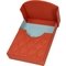 Nappa orange, Futter hellblau offen