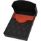 Nappa schwarz, Futter orange offen 2