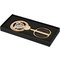 Zigarrenschere gold mit 3 Klingen Verpackung offen