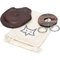 Titanium Bronze cover, Walnut insert Schere und Etui