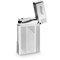 Davidoff Feuerzeug Prestige Line Palladium (diagonal Linien - 102616) aufgklappt
