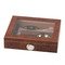 Classic Humidor Set Glasdeckel Wurzelholz Design