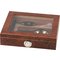 Classic Humidor Set Glasdeckel Wurzelholz Design (569182) braun