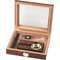 Classic Humidor Set Glasdeckel Wurzelholz Design (569182) braun offen Detailbild