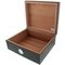 Classic Humidor Set Walnuss Dekor schwarz offen