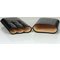Martin Wess Premium Lederetui - Kroko black 3er Robusto Kroko (591) offen
