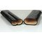 Martin Wess Premium Lederetui - Kroko black 2er Churchill Kroko (594) offen