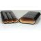 Martin Wess Premium Lederetui - Kroko black 3er Churchill Kroko (595) offen