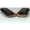 Martin Wess Premium Lederetui - Strauß (Austriche) Black 2er Corona Strauß - groß (592) offen