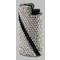  Bic Feuerzeughülle mit Swarovski-Steinen Single Stripe - schwarz (019227)