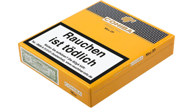 gelbe Schachtel Cohiba Mini Zigarillos