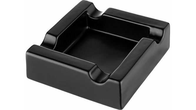 Aschenbecher Keramik schwarz quadratisch (424008)