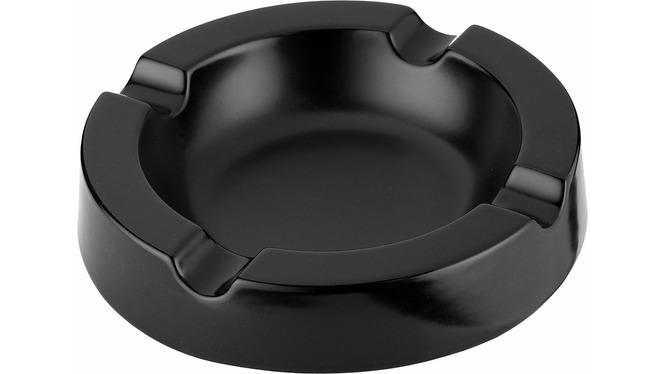 Aschenbecher Keramik schwarz rund (424007)