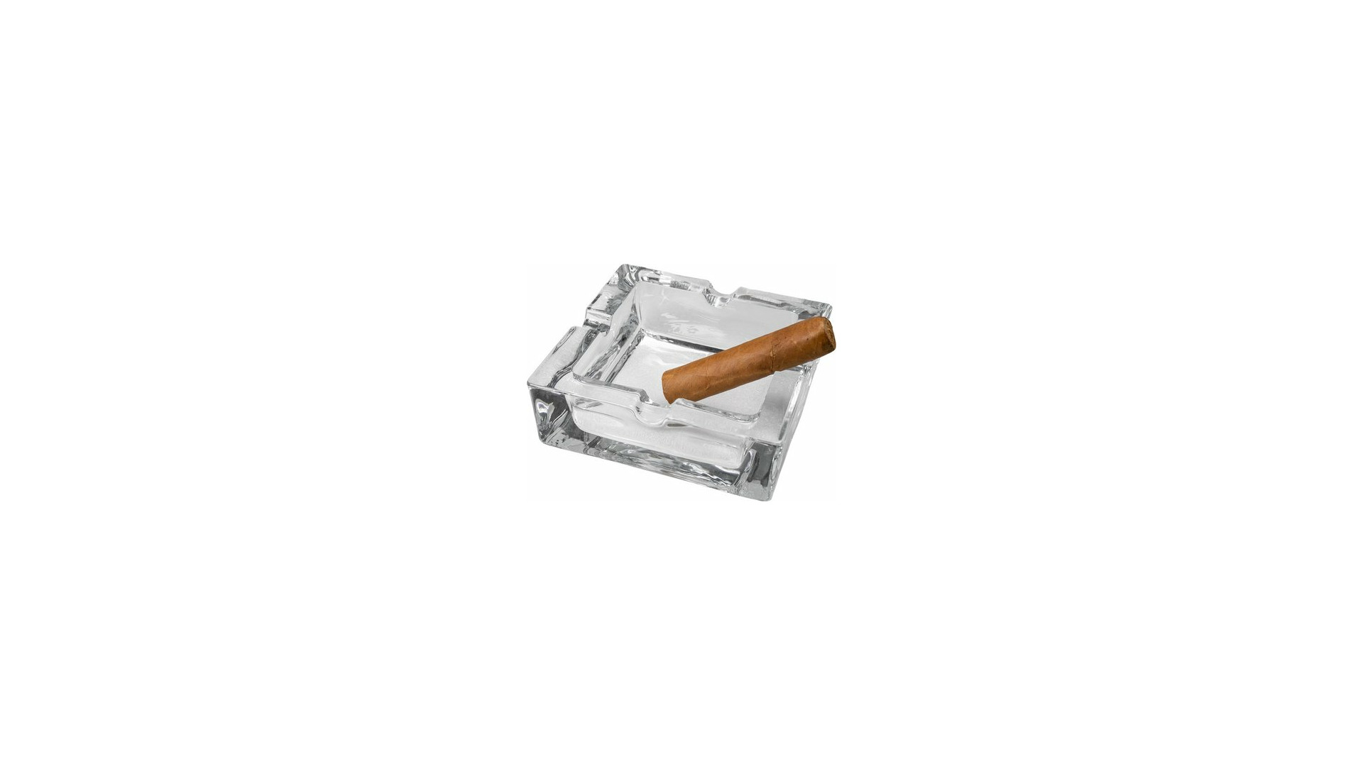 Classic Aschenbecher Glas für 4 Zigarren/Zigarillos (523562)