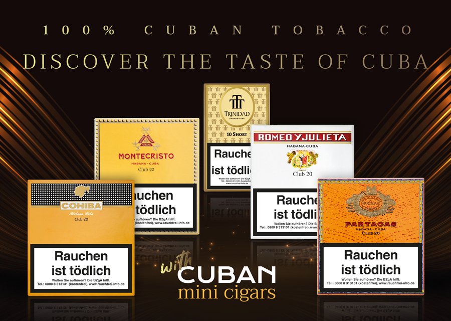 Kubanische Zigarillos Cohiba Montecristo Trinidad Romeo y Julieta Partagas