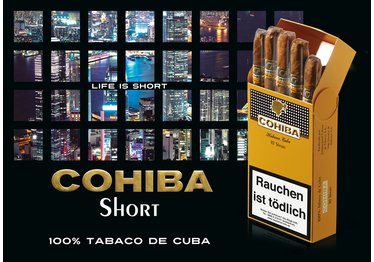 Klappschachtel geöffnet mit 10 Cohiba Shorts